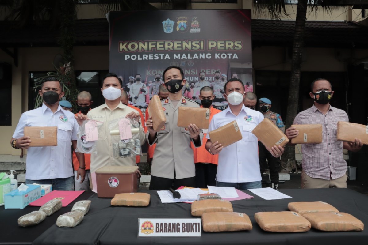 Satresnarkoba Polresta Malang Kota, Berhasil Gagalkan Upaya Peredaran Ganja
