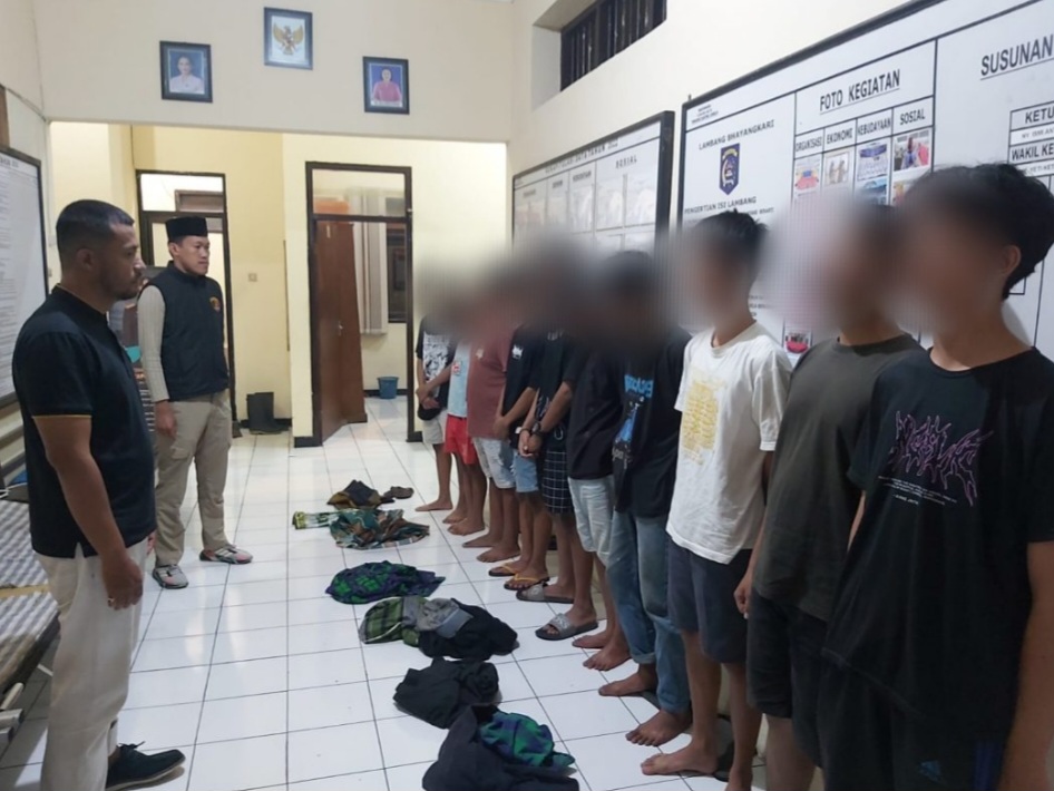 Polsek Junrejo, Polres Batu Amankan Terduga Pelaku Tawuran Sarung