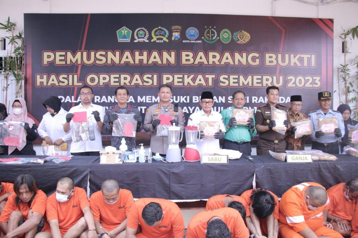 Operasi Pekat Semeru 2023, Polresta Malang Kota Ungkap 500 Kasus