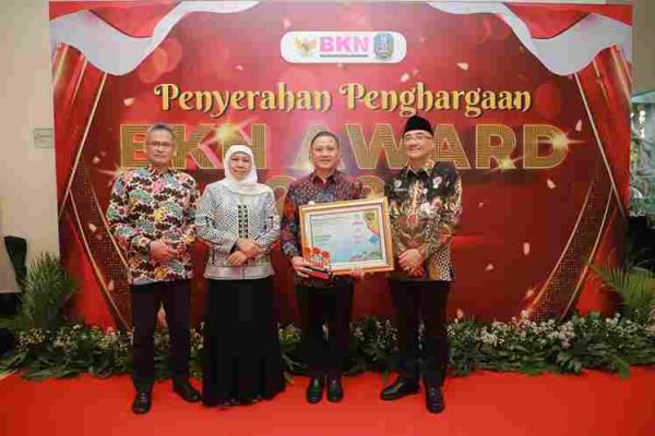 Pemkot Batu Raih Penghargaan Peringkat 1 Nasional BKN Award 2023, Katagori Penerapan Pemanfaatan Data Sistem dan Cat dari BKN RI