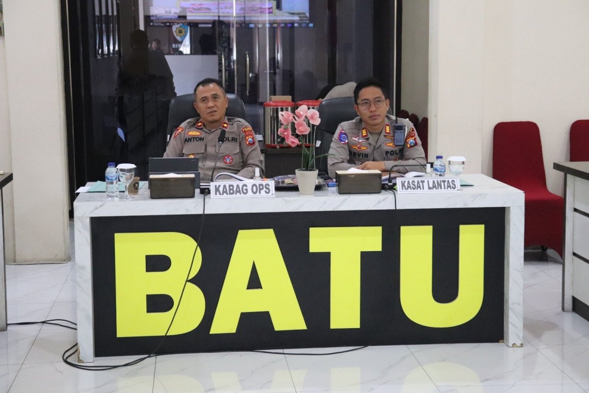 Demi Terwujudnya Indonesia Emas, Polres Batu Ikuti Latpra Operasi Patuh Semeru 2025 Virtual