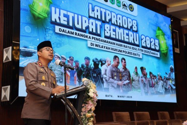 Polres Batu Gelar Latihan Pra Operasi Ketupat Semeru 2025, Siapkan Personel Amankan Arus Mudik dan Wisata