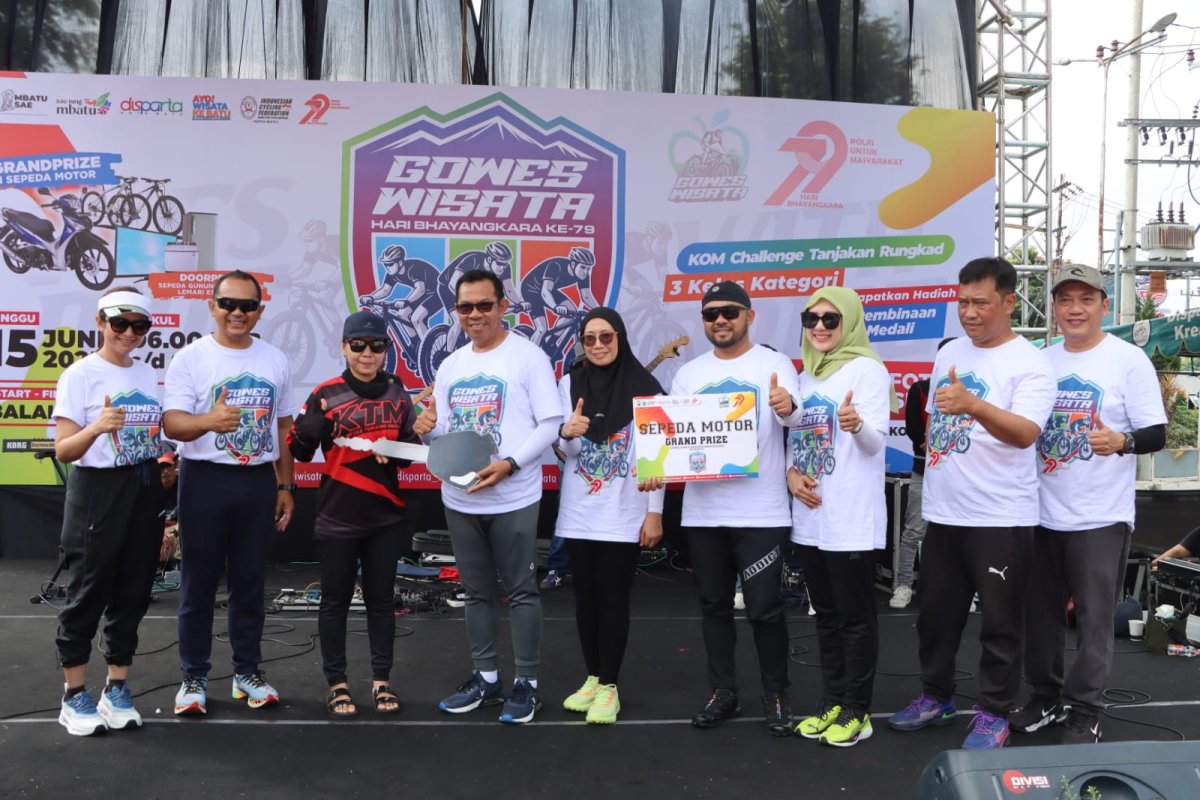 Polres Batu dan Pemkot Batu Kolaborasi Bersama Gelar Event Sport Tourism, Gowes Wisata #5, Peringati Hari Bhayangkara ke-79