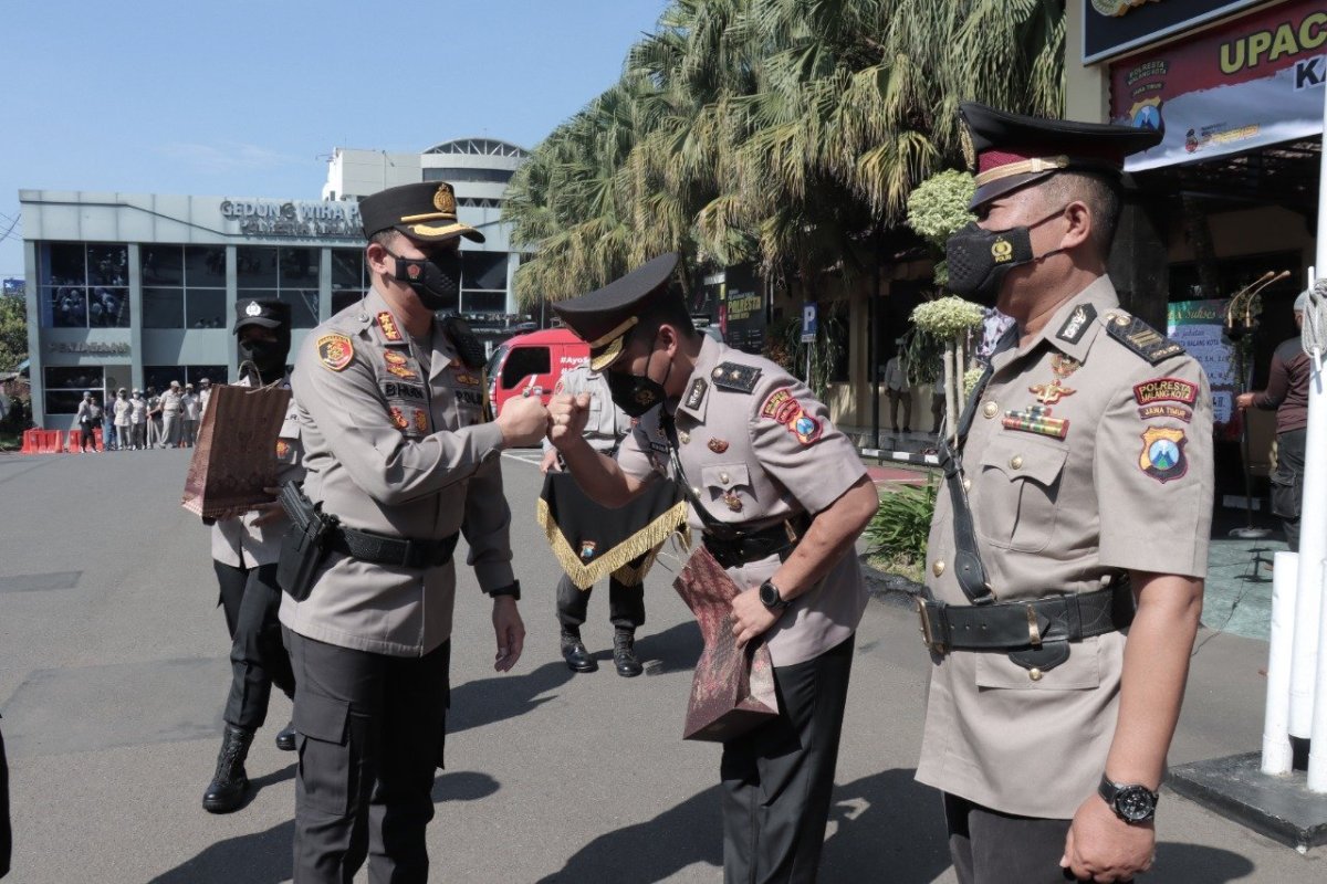 Kapolresta Malang Kota Kombes Pol. Buher, Pimpin Sertijab Kasatreskrim dan Kasat Tahti