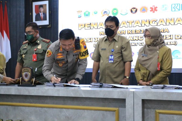 Perkuat Aplikasi Jogo Malang Presisi, Kombes Pol. Buher Tandatangani Naskah Kerjasama