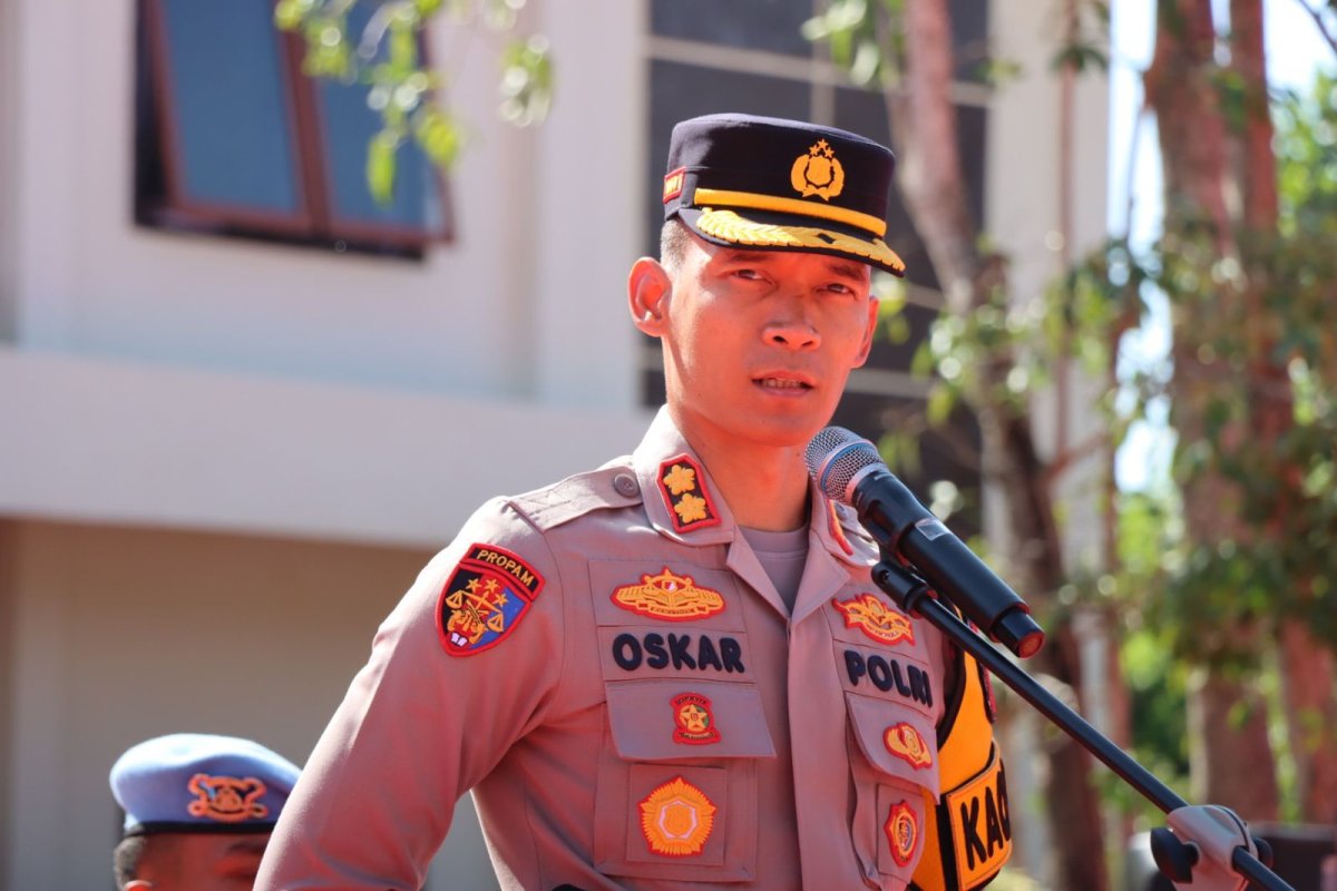 Kapolres Batu AKBP Oskar Pimpin Apel Besar Kesiapan PAM Pemilu 2024