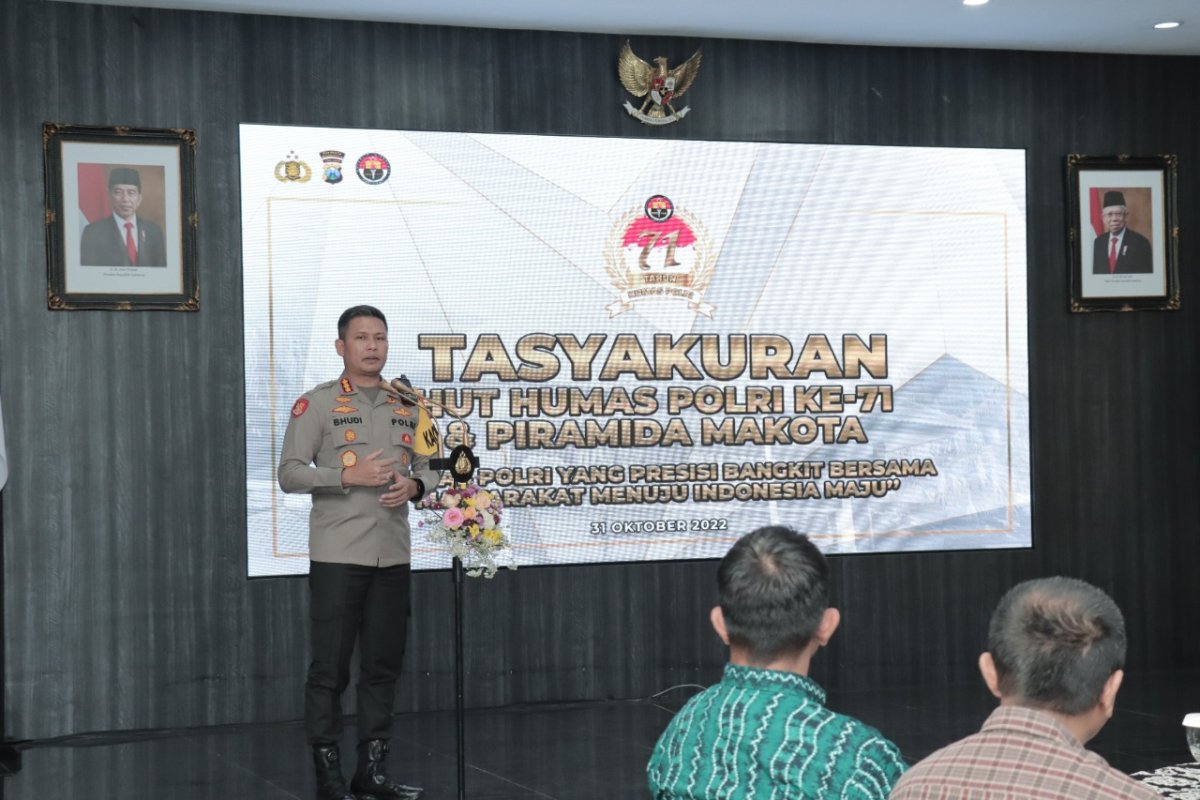 Peringati HUT Humas Polri ke-71, Polresta Malang Kota Gelar Tasyakuran Bersama Netizen dan Awak Media