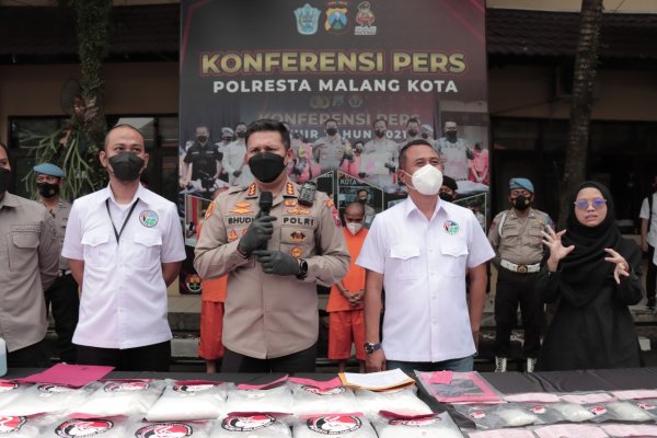 Satresnarkoba Polresta Malang Kota, Berhasil Bekuk Pengedar Sabu 21 Kilogram