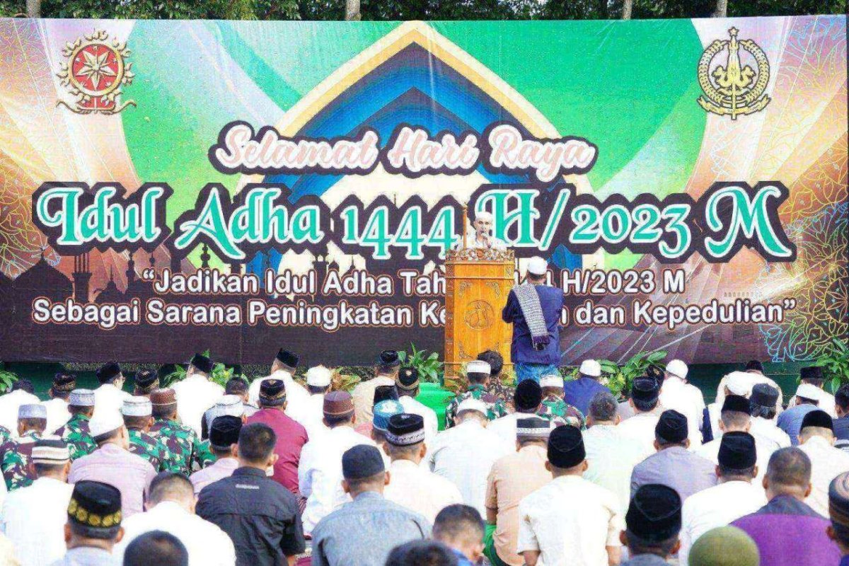 Peringati Hari Raya Idul Adha 1444 Hijriyah, Divif 2 Kostrad Gelar Salat Idul Adha