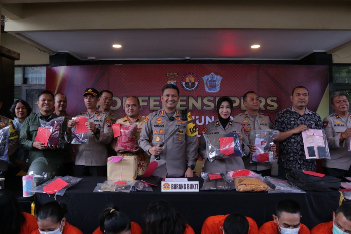 Polresta Malang Kota Rilis Akhir Tahun 2022, Kombes Pol. Buher: Tren Kriminalitas Menurun