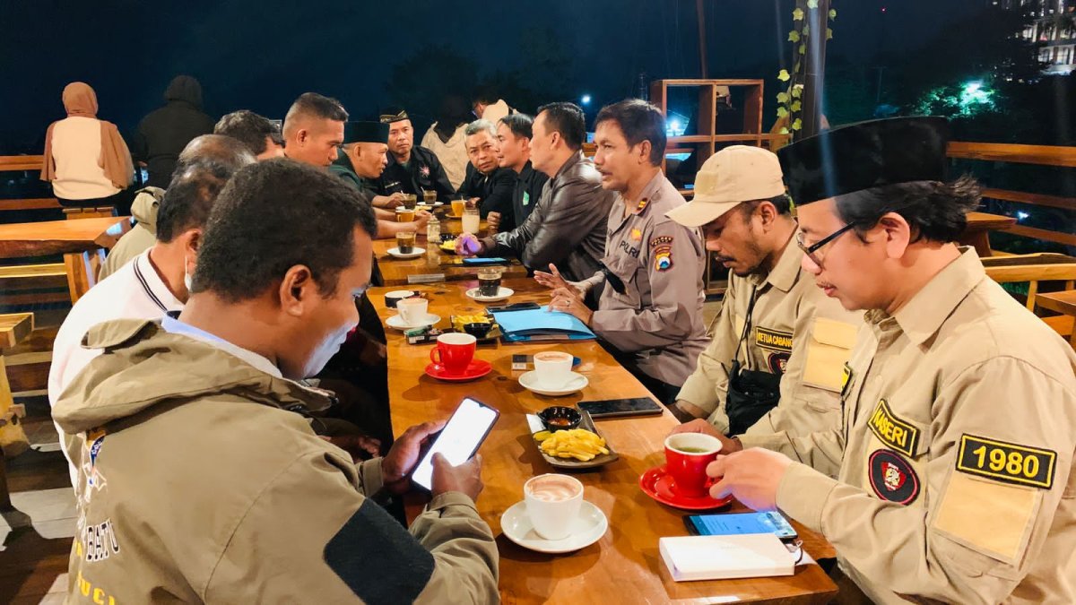 Polres Batu Ajak Perguruan Pencak Silat Ngopi Bareng