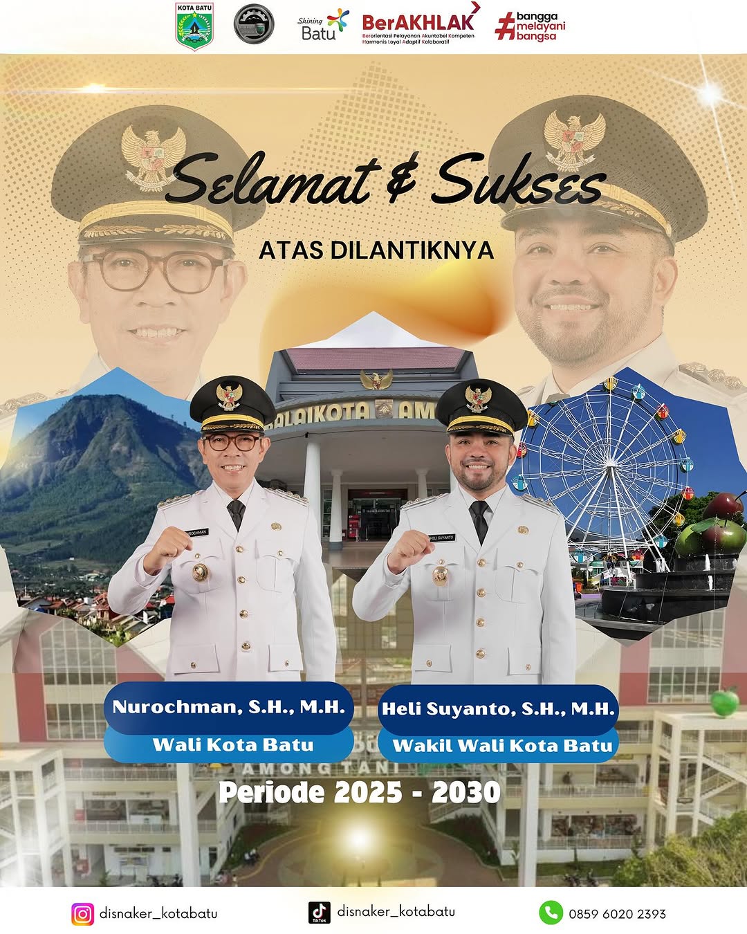 Iklan Ucapan Pelantikan Wali Kota Batu dan Wakil Wali Kota Batu