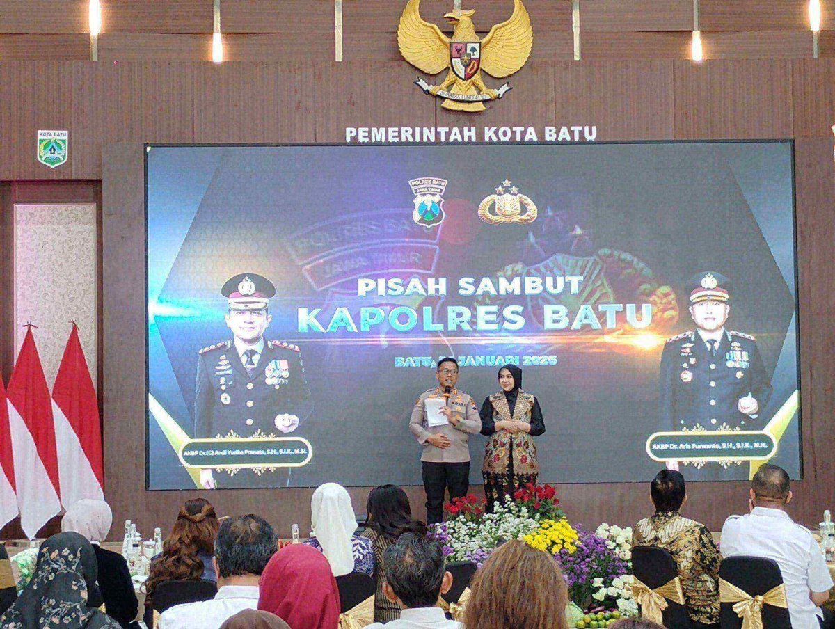 Pisah Sambut Kapolres Batu Jaga Kondusivitas Kota Wisata, Berlangsung di Graha Pancasila Pemkot Batu