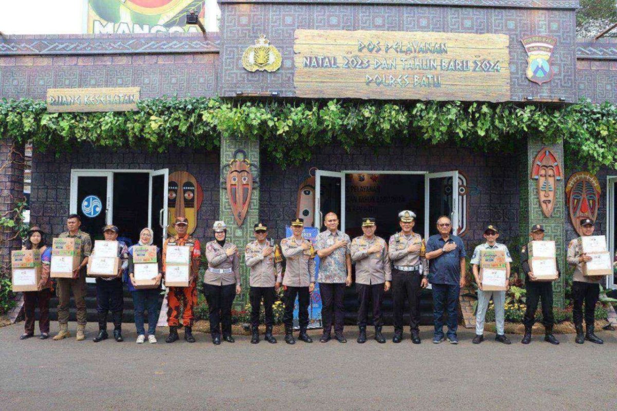 Pastikan Nataru Kondusif, PJU Polda Jatim Patroli Udara dan Survei Jalur Darat Kota Batu