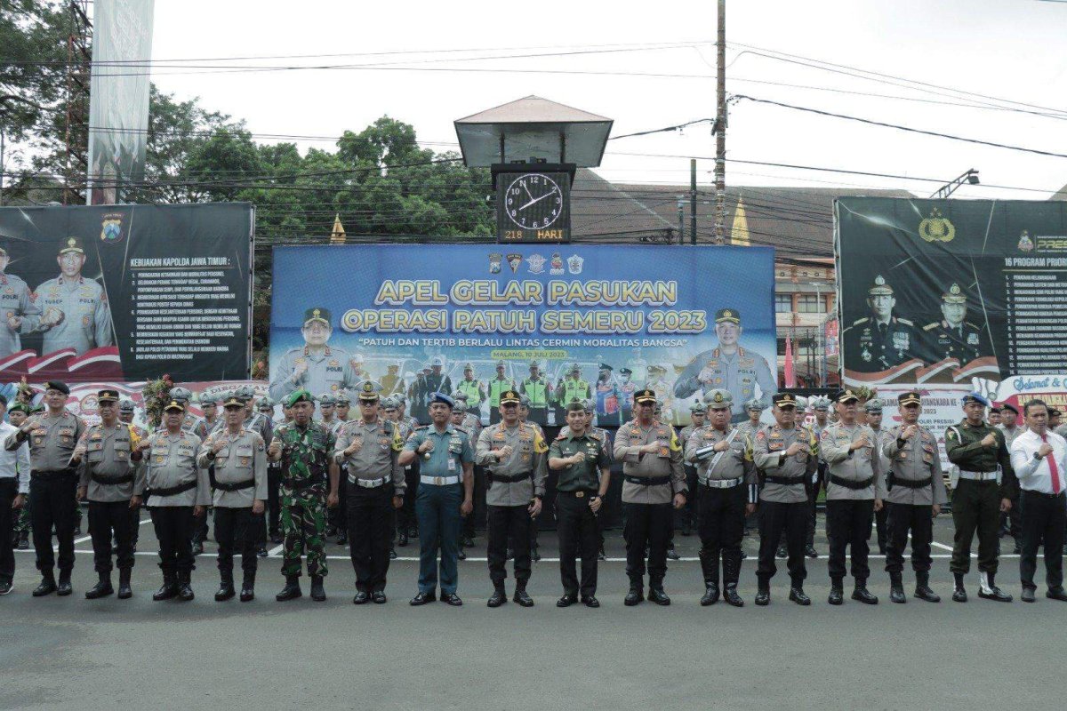 Kapolresta Malang Kota Kombes Pol. Buher, Pimpin Apel Gelar Pasukan Operasi Patuh Semeru 2023
