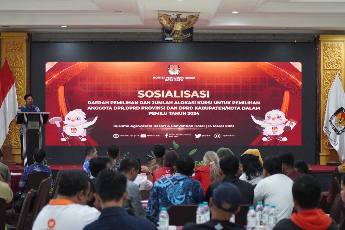Jelang Pemilu 2024, KPU Kota Batu Gelar Sosialisasi Dapil dan Alokasi Kursi