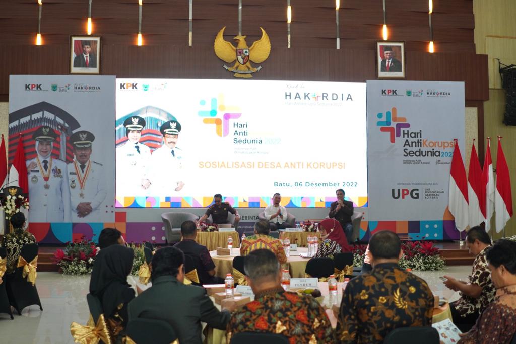 Peringati Hakordia, Inspektorat Pemkot Batu Gelar Sosialisasi Desa Anti Korupsi