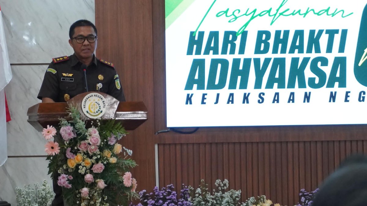 Kejari Batu Gelar Tasyakuran, Peringati Hari Bhakti Adhyaksa ke-65