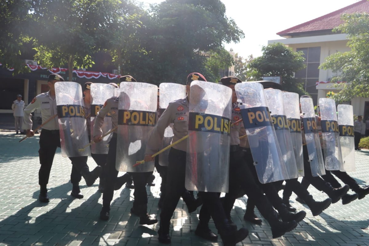 Sat Samapta Polres Batu Gelar Latihan Dalmas Antisipasi Kontijensi, Tingkatkan Kemampuan Taktis Personel