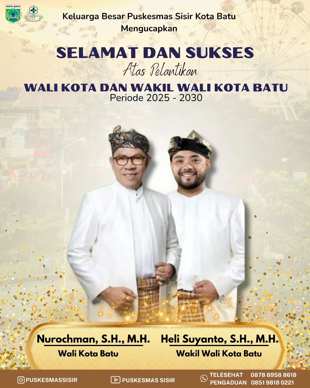 Iklan Ucapan Pelantikan Wali Kota Batu dan Wakil Wali Kota Batu