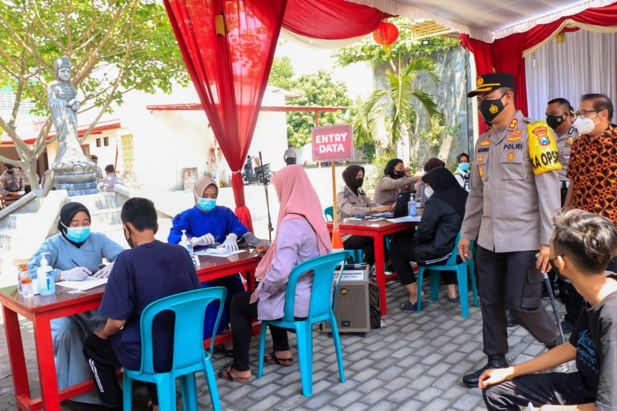 Vaksinasi Nasional, Polres Jombang Sasar Rumah Ibadah