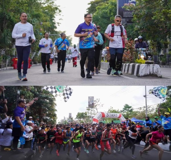 Pj. Wali Kota Batu Dr. Aries Agung Paewai Berangkatkan dan Ikuti Kompetisi KWB Run 2023