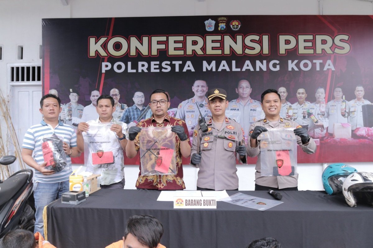 Polresta Malang Kota Berhasil Bekuk Sindikat Pelaku Curanmor