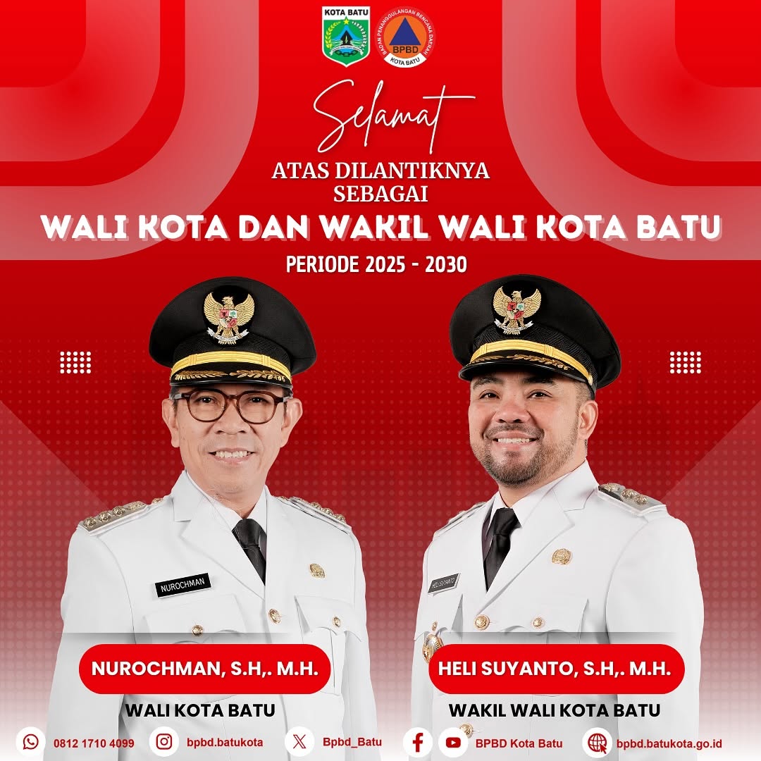Iklan Ucapan Pelantikan Wali Kota Batu dan Wakil Wali Kota Batu