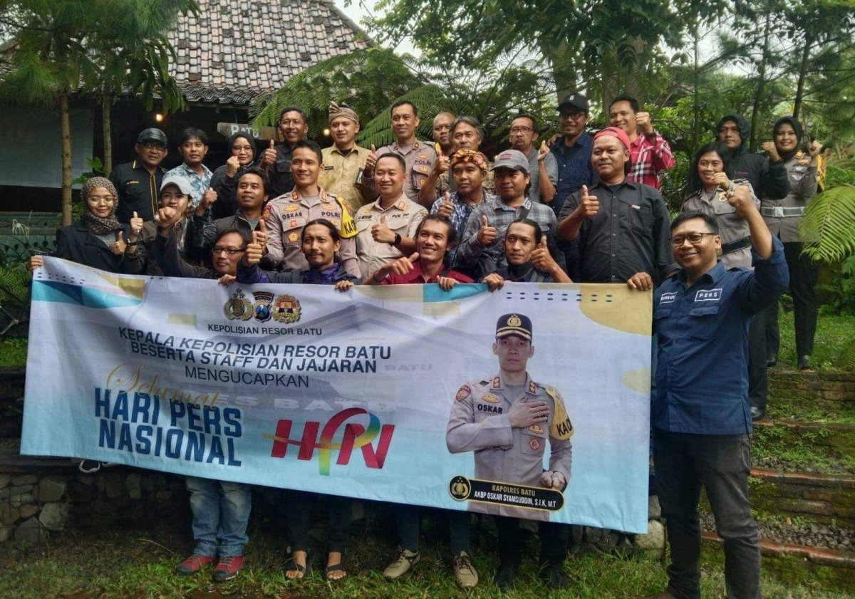 Peringati HPN 9 Februari 2023 Bersama Wartawan, Kapolres Batu AKBP Oskar Ajak Jaga Kondusifitas