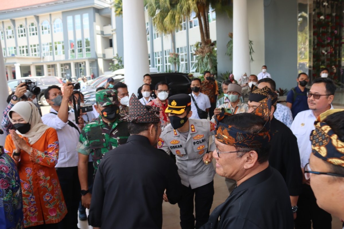 Kapolres Batu AKBP Oskar Sambut Kedatangan Mentan RI, Pada Rembug KTNA 2022 di Kota Batu