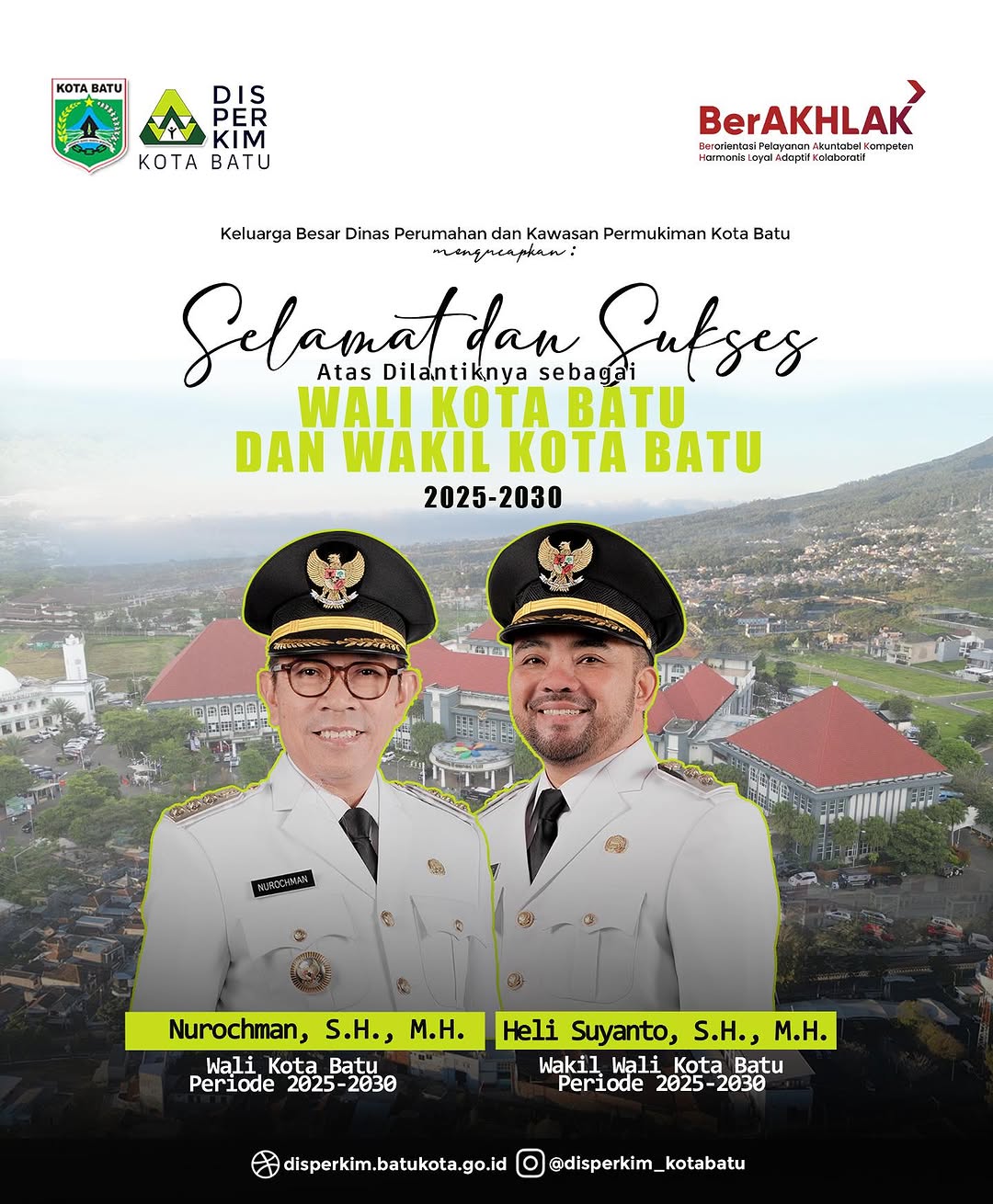 Iklan Ucapan Pelantikan Wali Kota Batu dan Wakil Wali Kota Batu