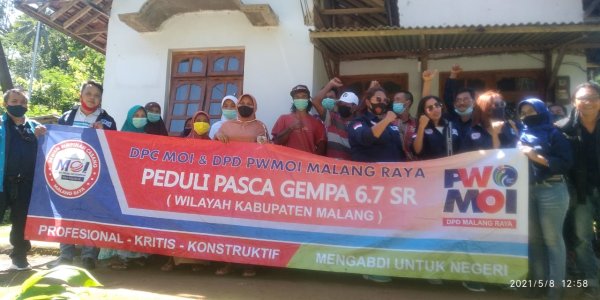 MOI dan PWMOI Malang Raya, Berikan Bantuan Korban Gempa