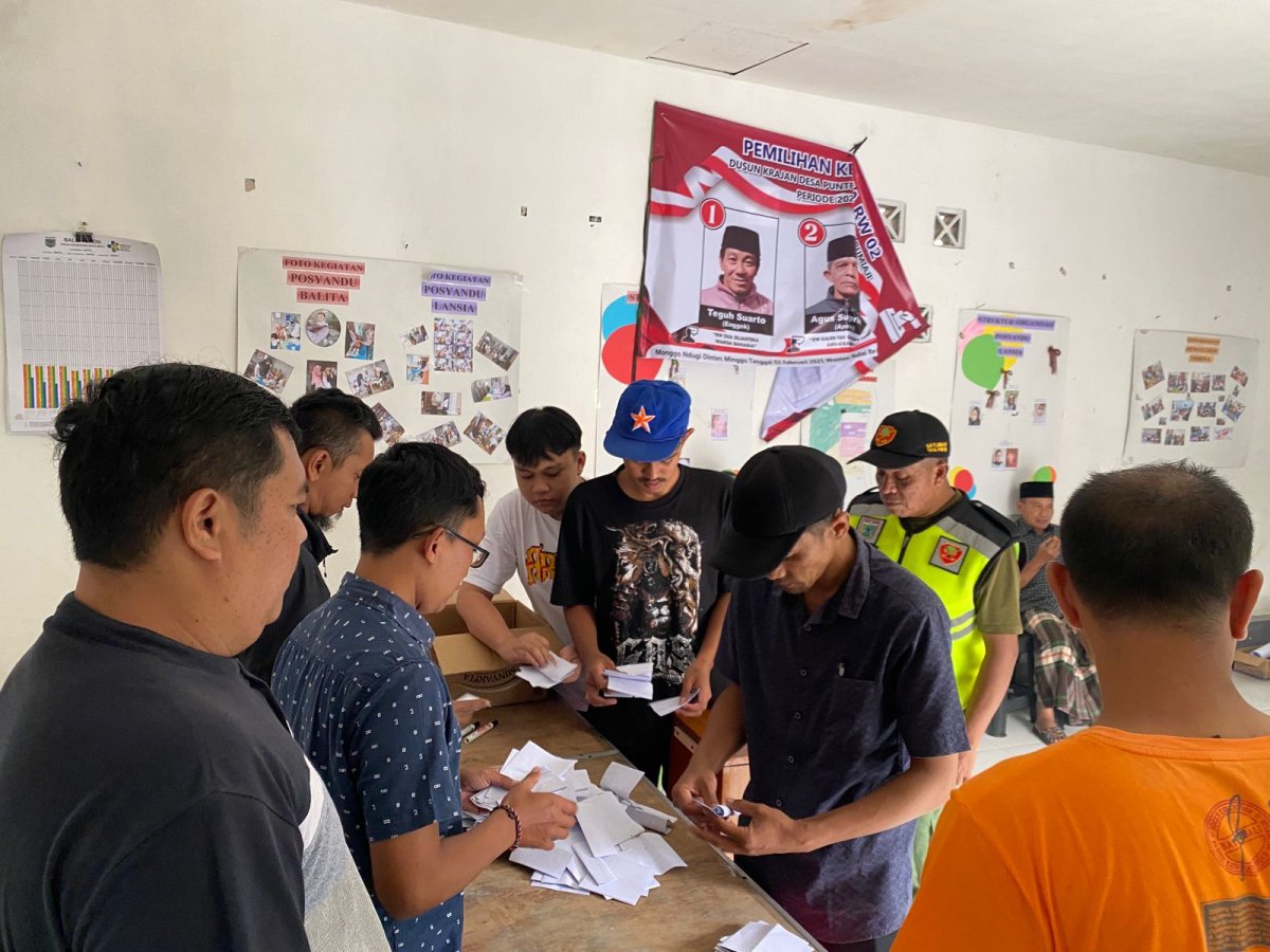 Pemilihan Ketua RW 2 Desa Punten, Kecamatan Bumiaji Berlangsung Tertib dan Lancar