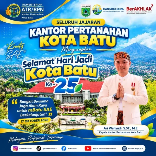 Iklan Ucapan Hari Jadi Kota Batu ke-25