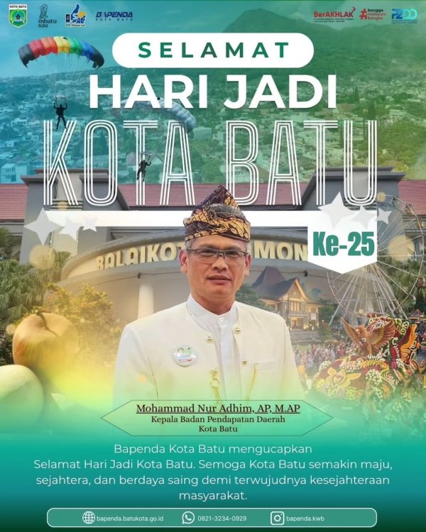 Iklan Ucapan Hari Jadi Kota Batu ke-25